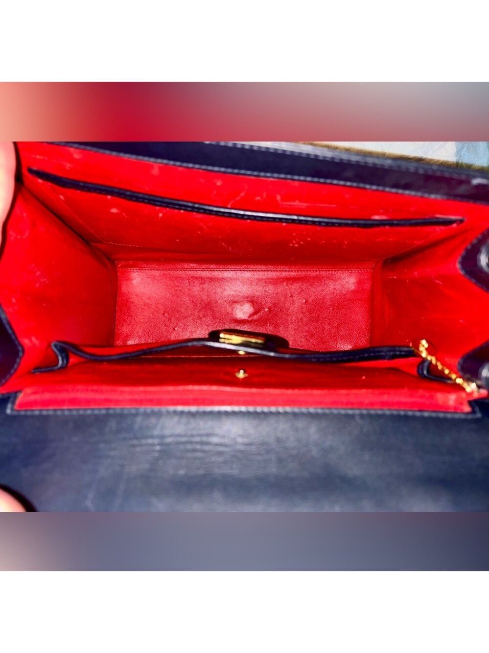 Gucci (w. COA) Calfskin Lady Lock Top Handle Satchel - Picture 12 of 16